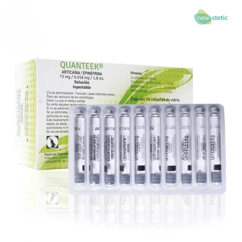 [NEW1198] ARTICAINA CON EPINEFRINA QUANTEEK 4% CON 50 CARTUCHOS DE VIDRIO