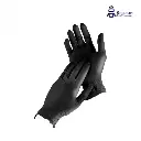 GUANTES NEGROS DE NITRILO CHICO CON 100 PIEZAS ANELSAM