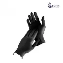 GUANTES NEGROS DE NITRILO MEDIANO CON 100 PIEZAS ANELSAM