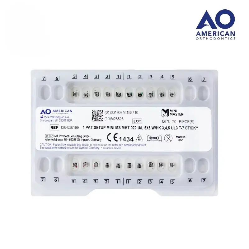 [AOB126-030199] BRACKETS MINI MCLAUGHLIN .022 JGO (MBT) 