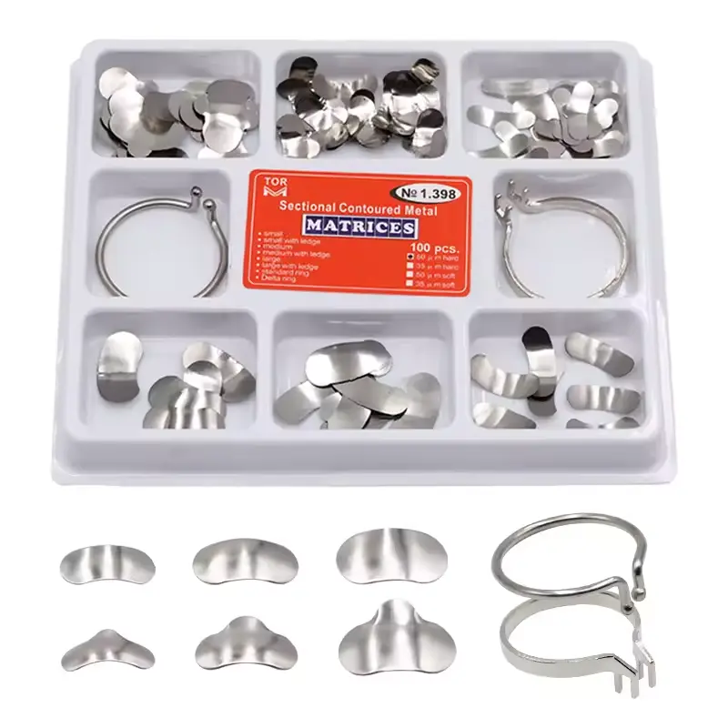Juego completo de 100 bandas de matriz dental (sistema de matrices)