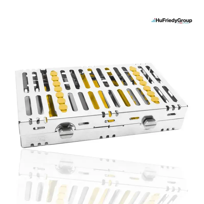 [IM9145] CASSETTE DOBLE 14 INSTRUMENTOS AMARILLO HU-FRIEDY