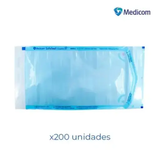 [MEDICOM88025-51/4X10] BOLSA PARA ESTERILIZAR 5 1/4 X 10 MEDICOM PAQ C/200