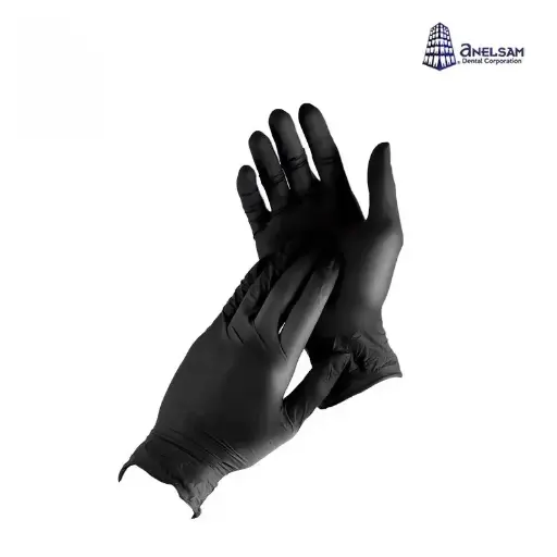 [CRAGANGN] GUANTES NEGROS DE NITRILO GRANDE CON 100 PIEZAS ANELSAM 