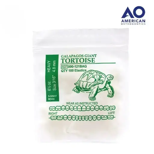 [AO14000-121] LIGAS INTRAORALES 6.5oz. 3/16 TORTUGA