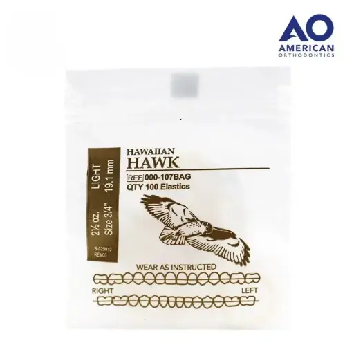 [AOO7000-107] LIGAS INTRAORALES 2.5oz. 3/4 HAWK