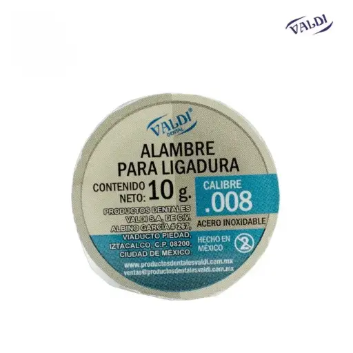 [VALDIRL8] ROLLO LIGADURA METALICA #8 10grs 